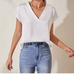 Shein Batwing Sleeve Solid Top